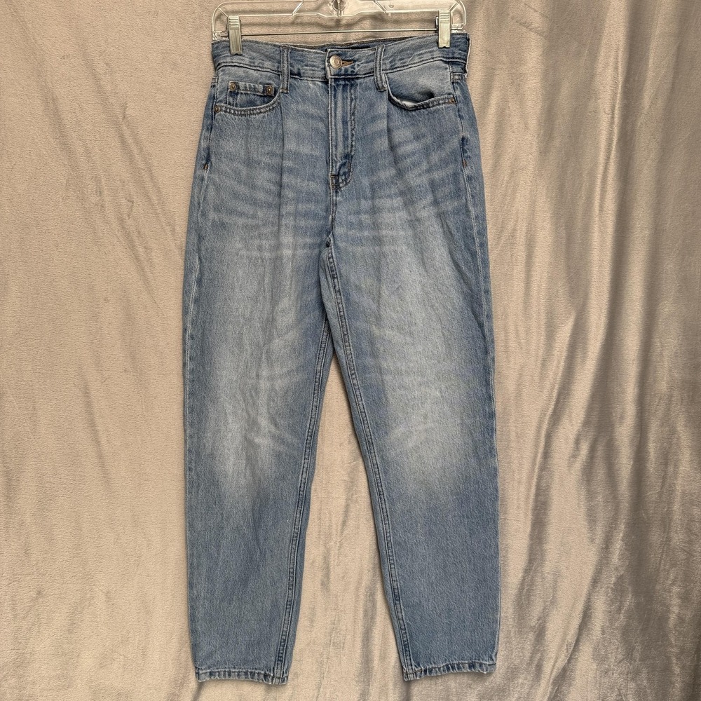 Aeropostale Jeans Womens 2 Regular Blue Mom Jean High Rise Tapered Denim
